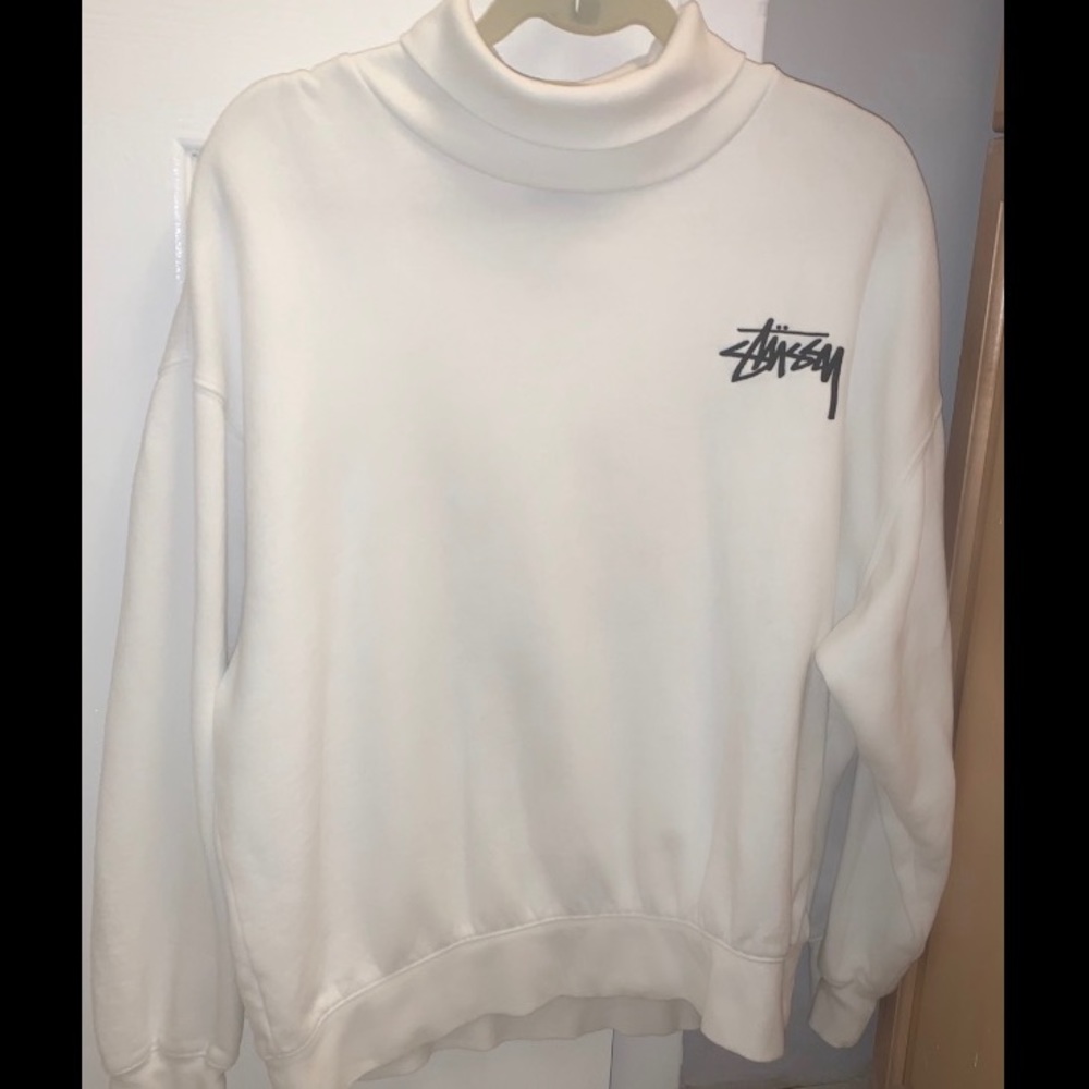 Stüssy White Turtleneck Sweatshirt - Picture 3 of 6